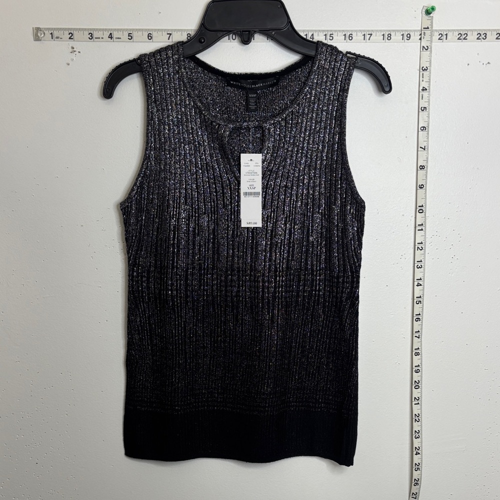 White House black market Black Sleeveless Knit Top